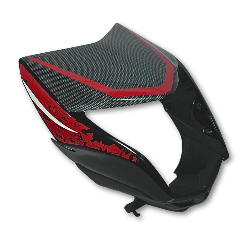 Antifaz Cubierta Plastic Faro Vento Crossmax Rojo/carbono